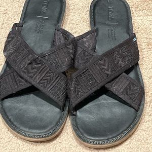 TOMS Black Slide Sandal